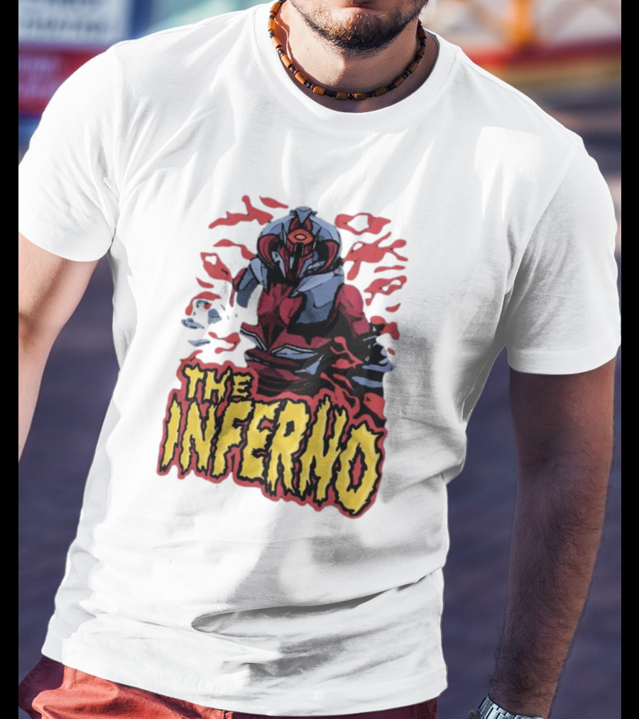 Zuk The Inferno Warrior With Fiery Background T-Shirt