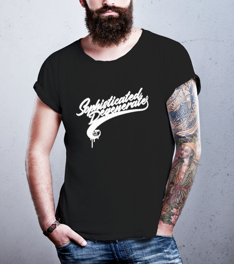 Sophisticated Degenerate Graffiti Style Text With Dripping Paint Effect T-Shirt