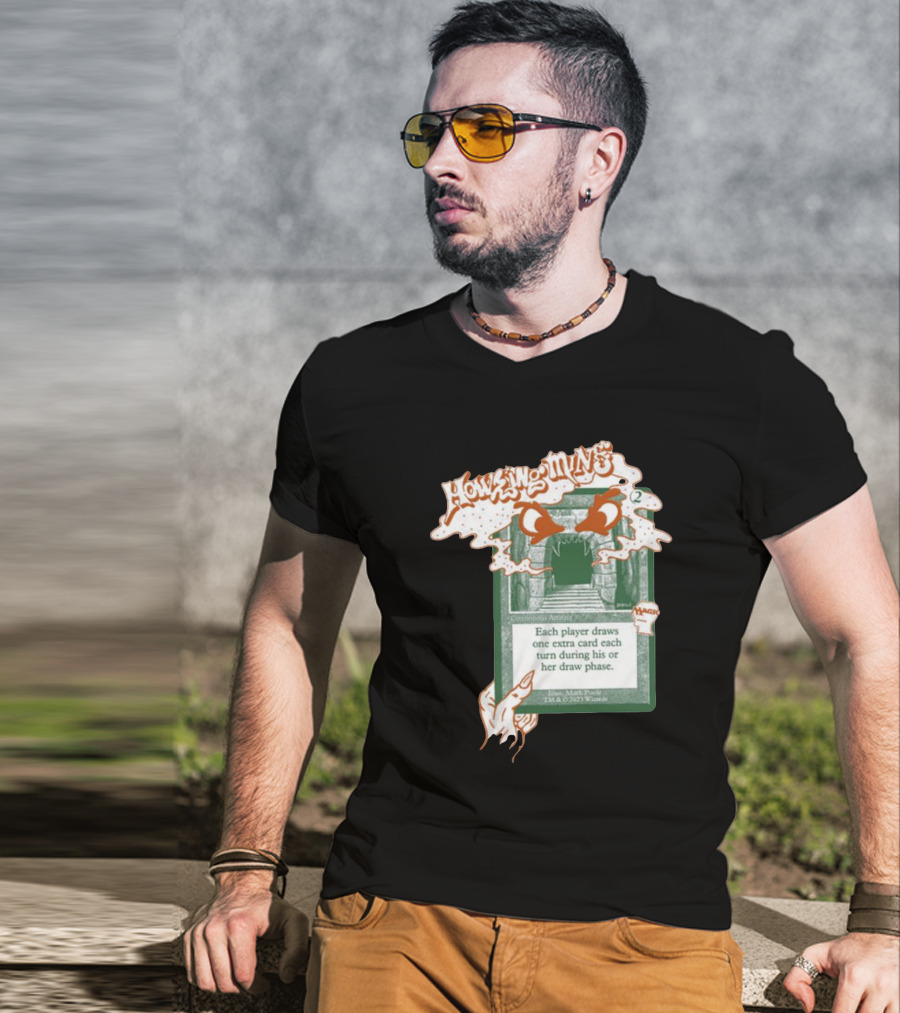 Howling Mine Card Illustration With Dynamic Howling Text And Hands T-Shirt