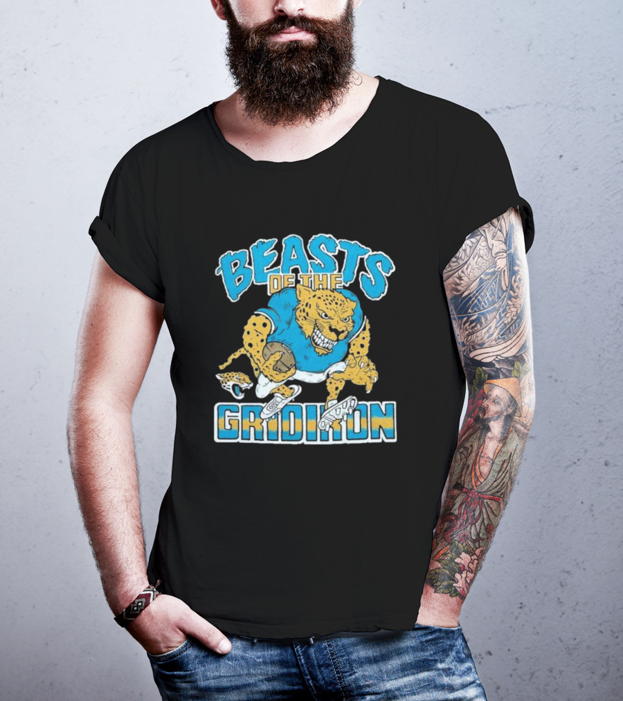 Jacksonville Jaguars Beasts Of The Gridiron Fierce Football Jaguar T-Shirt