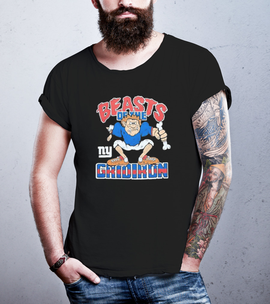 New York Giants Beasts Of The Gridiron NY Football Character T-Shirt