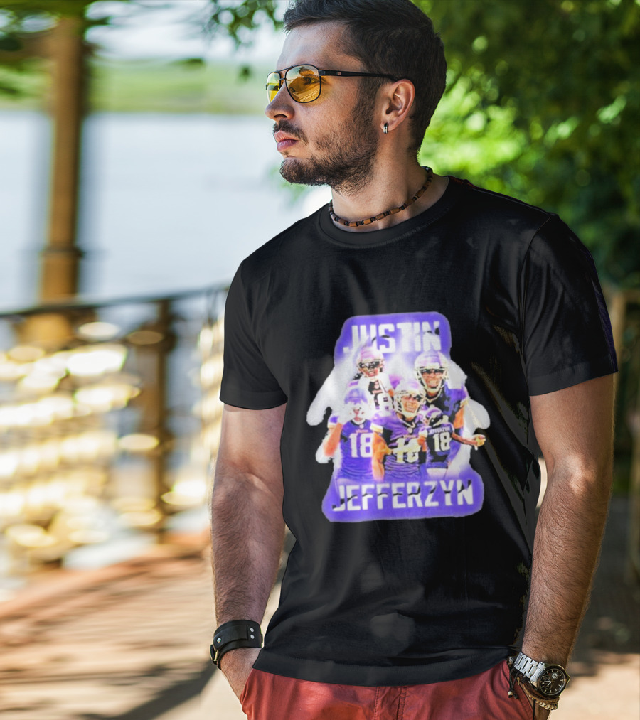 Justin Jefferzyn Freezertarps Purple Football Player Collection T-Shirt