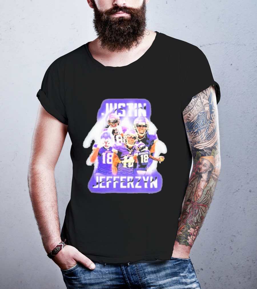Justin Jefferzyn Freezertarps Purple Football Player Collection T-Shirt