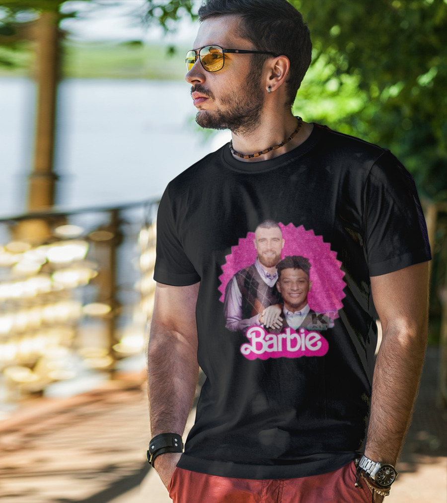 Patrick Mahomes Travis Kelce Barbie Kansas City Football T-Shirt