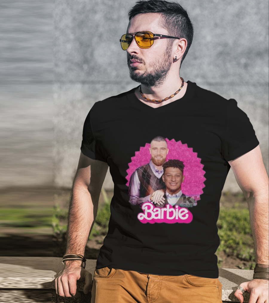 Patrick Mahomes Travis Kelce Barbie Kansas City Football T-Shirt