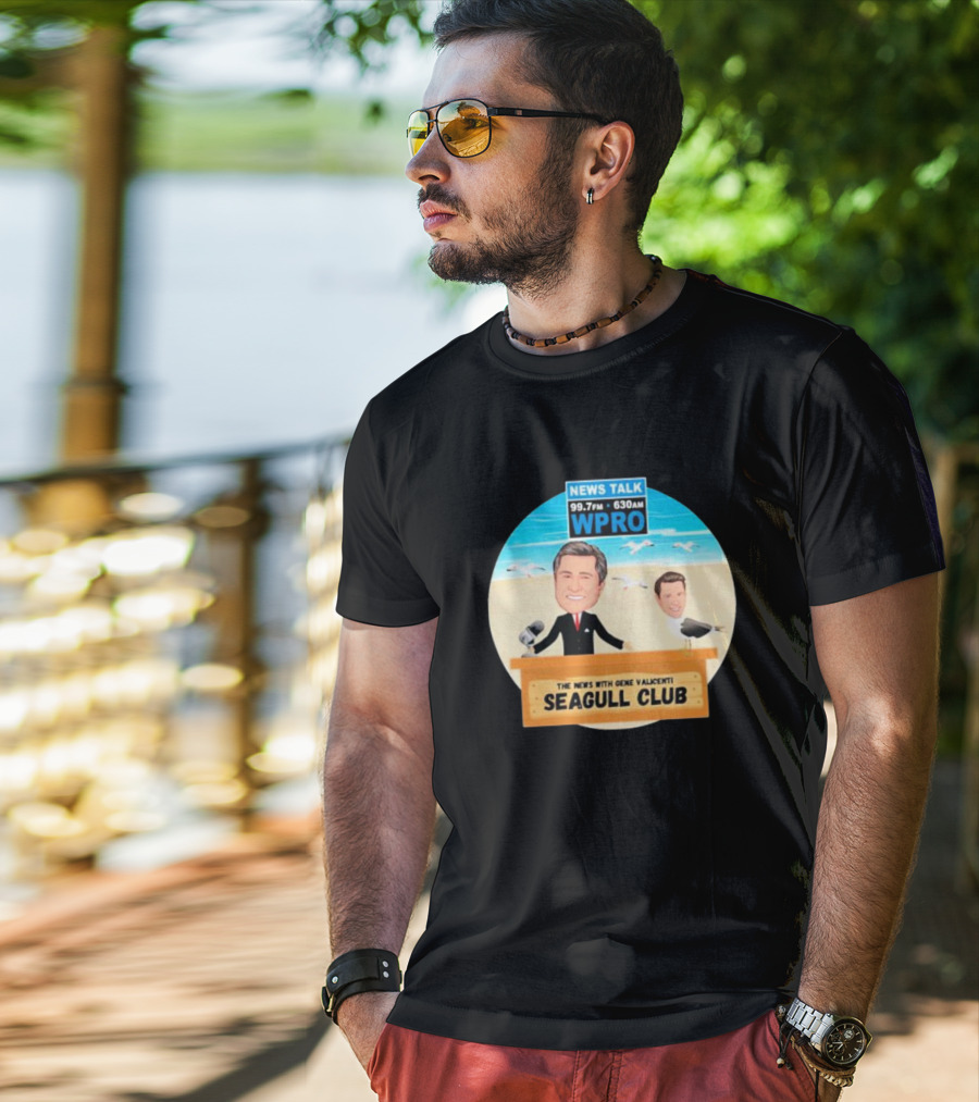 Tommy Quinlan WPRO News Talk 99.7FM 630AM The News With Gene Valicenti Seagull Club T-Shirt