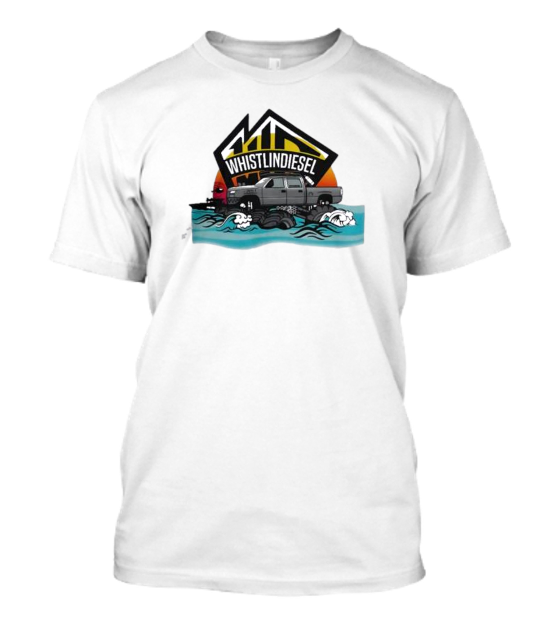 Whistlindiesel Truck Ocean Adventure Coast Guard Waves T-Shirt