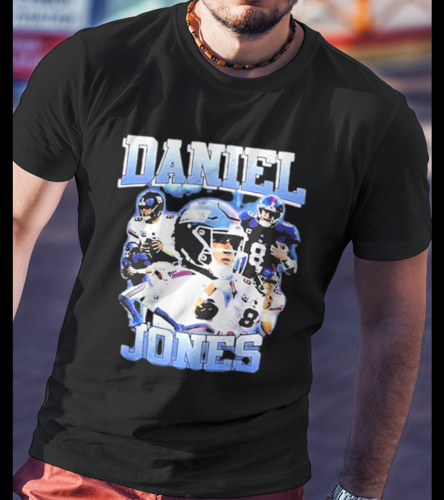 Daniel Jones Ny Giants Football Quarterback Montage T-Shirt