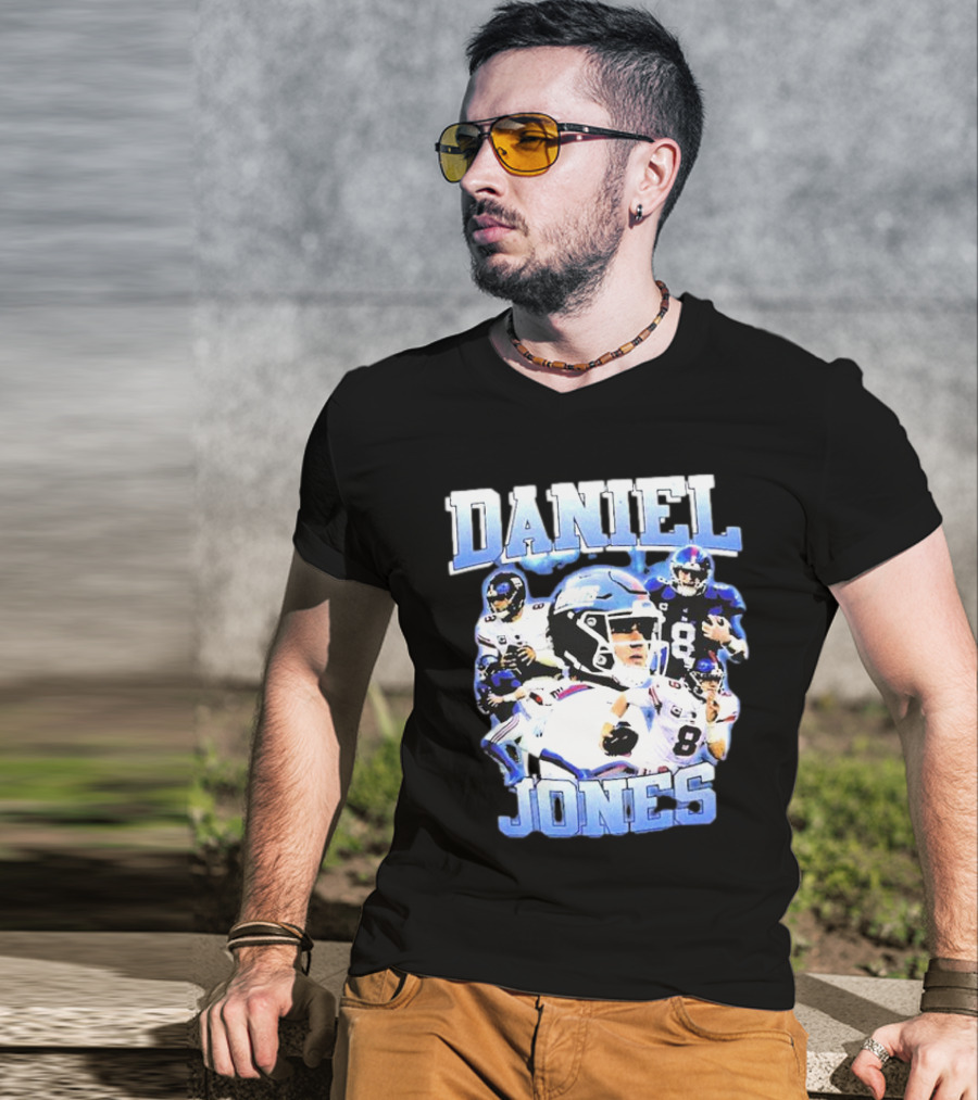 Daniel Jones Ny Giants Football Quarterback Montage T-Shirt