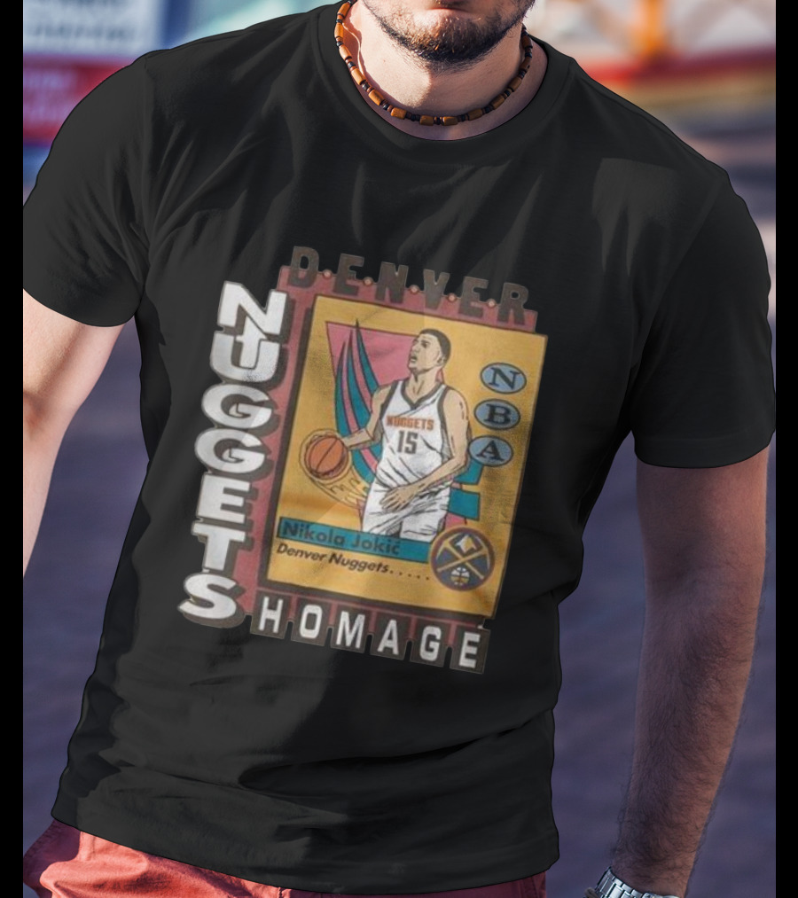 Denver Nuggets Nikola Jokic NBA Nuggets Homage Trading Card T-Shirt