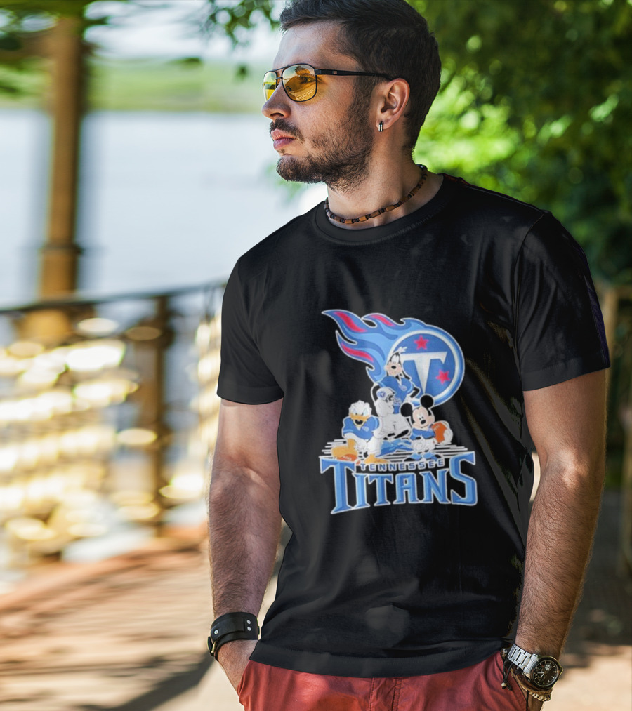Mickey Mouse Donald Duck Goofy Tennessee Titans NFL T-Shirt