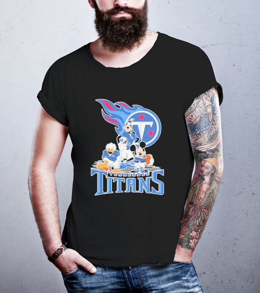 Mickey Mouse Donald Duck Goofy Tennessee Titans NFL T-Shirt