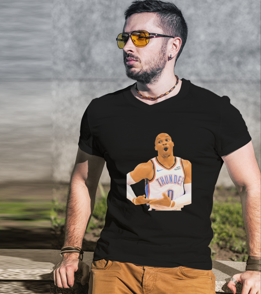 Thunder Rock The Baby Basketball Gesture Oklahoma City Thunder T-Shirt