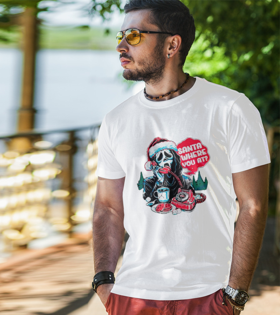 Ghost Face Santa Where You At? T-Shirt