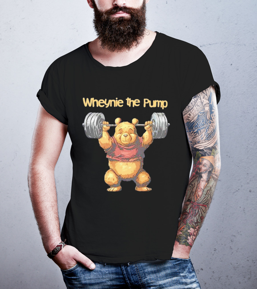Wheynie The Pump Pooh Weightlifting Bear T-Shirt