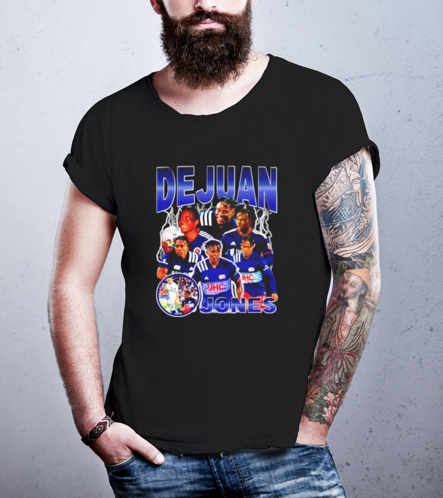 DEJUAN JONES Soccer Bootleg With JHC Logo And Lightning Background T-Shirt