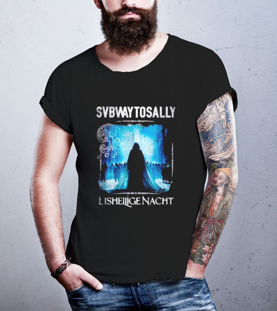 Subway To Sally Eisheilige Nacht Gothic Concert Imagery Blue Silhouette Mystical T-Shirt