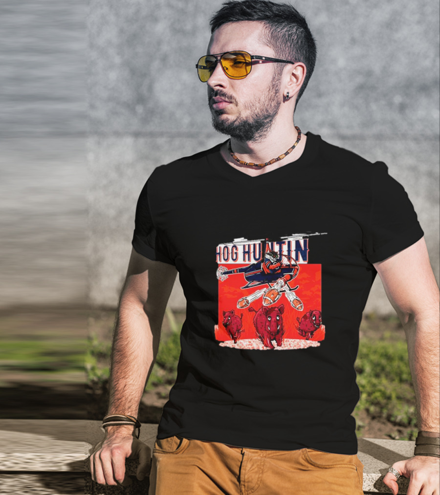 Auburn Tigers Hog Huntin Vs. Arkansas Razorbacks Football Showdown T-Shirt