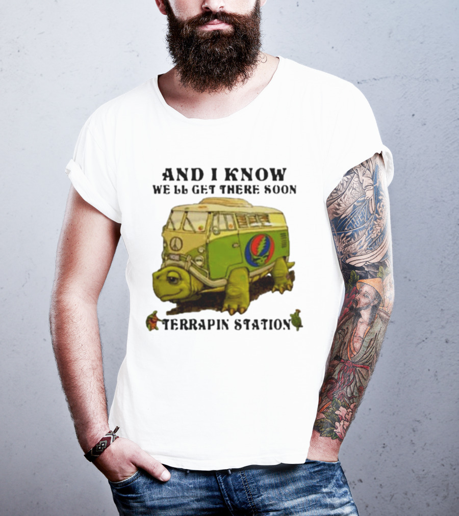 Grateful Dead Terrapin Station Turtle Bus I Know We'll Get There Soon T-Shirt