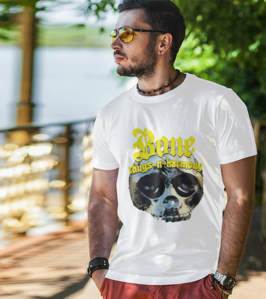 Los Angeles Lakers Bone Thugs-N-Harmony Thuggish Ruggish Skull T-Shirt