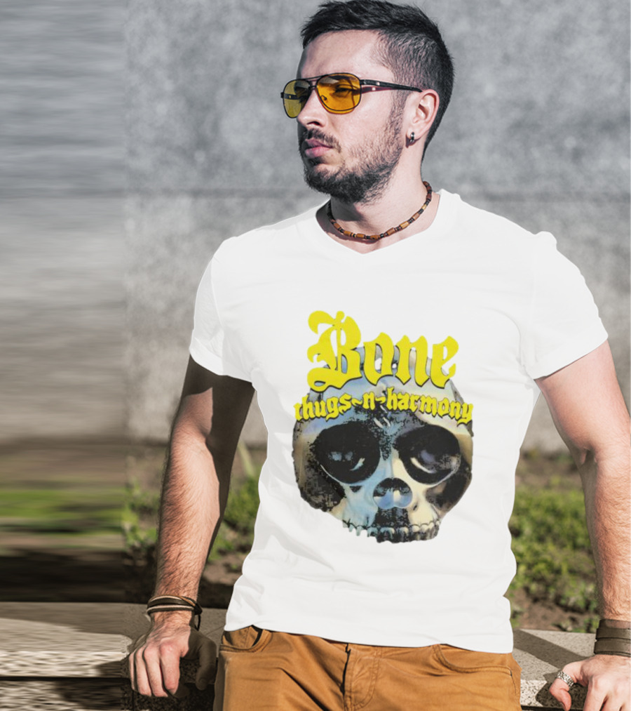 Los Angeles Lakers Bone Thugs-N-Harmony Thuggish Ruggish Skull T-Shirt