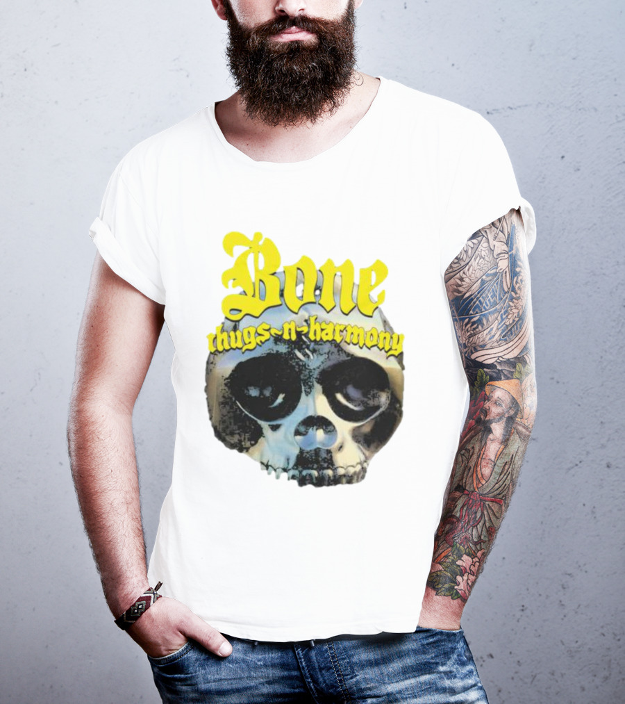 Los Angeles Lakers Bone Thugs-N-Harmony Thuggish Ruggish Skull T-Shirt