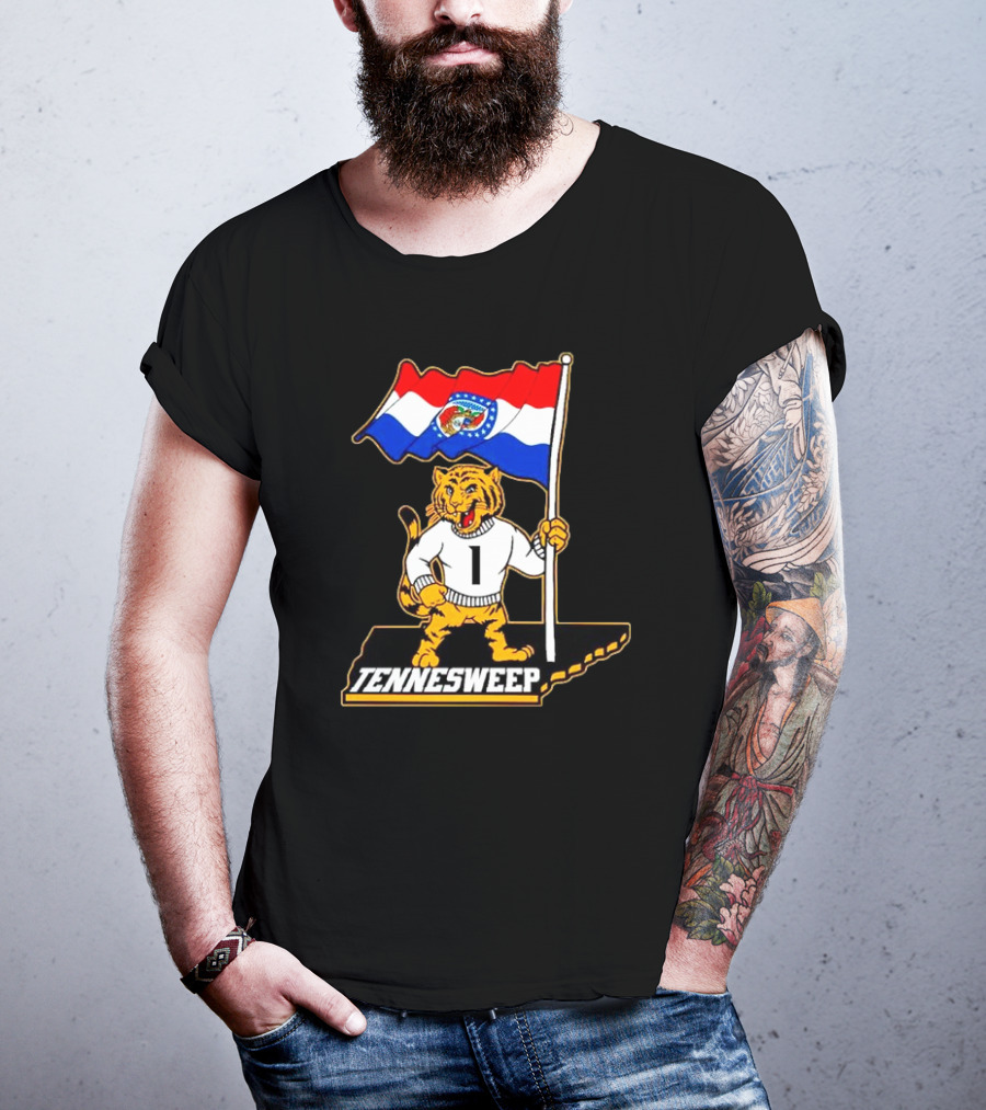 Missouri Tigers Tennesweep Flag Victory T-Shirt