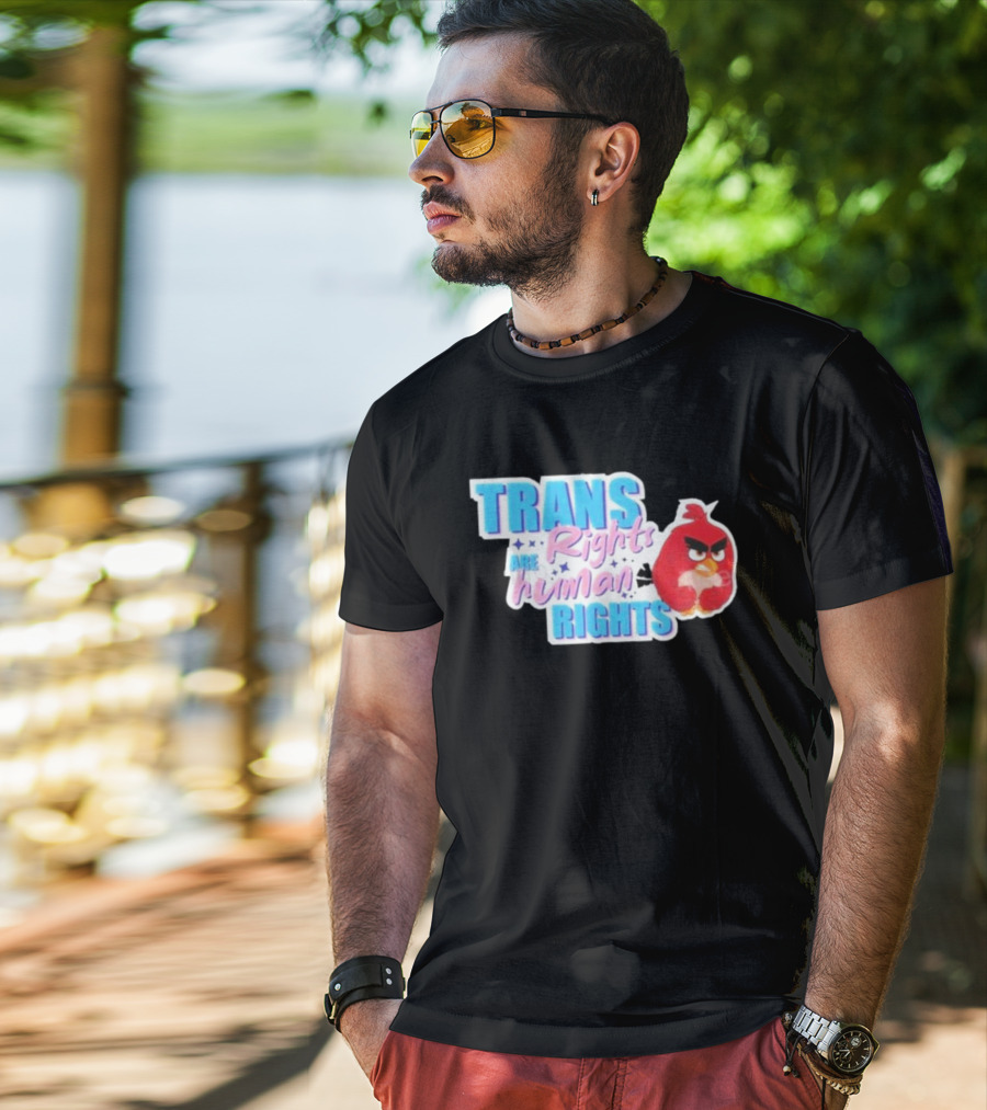 Angry Bird Trans Rights Are Human Rights Trans Rights Are Human Rights T-Shirt