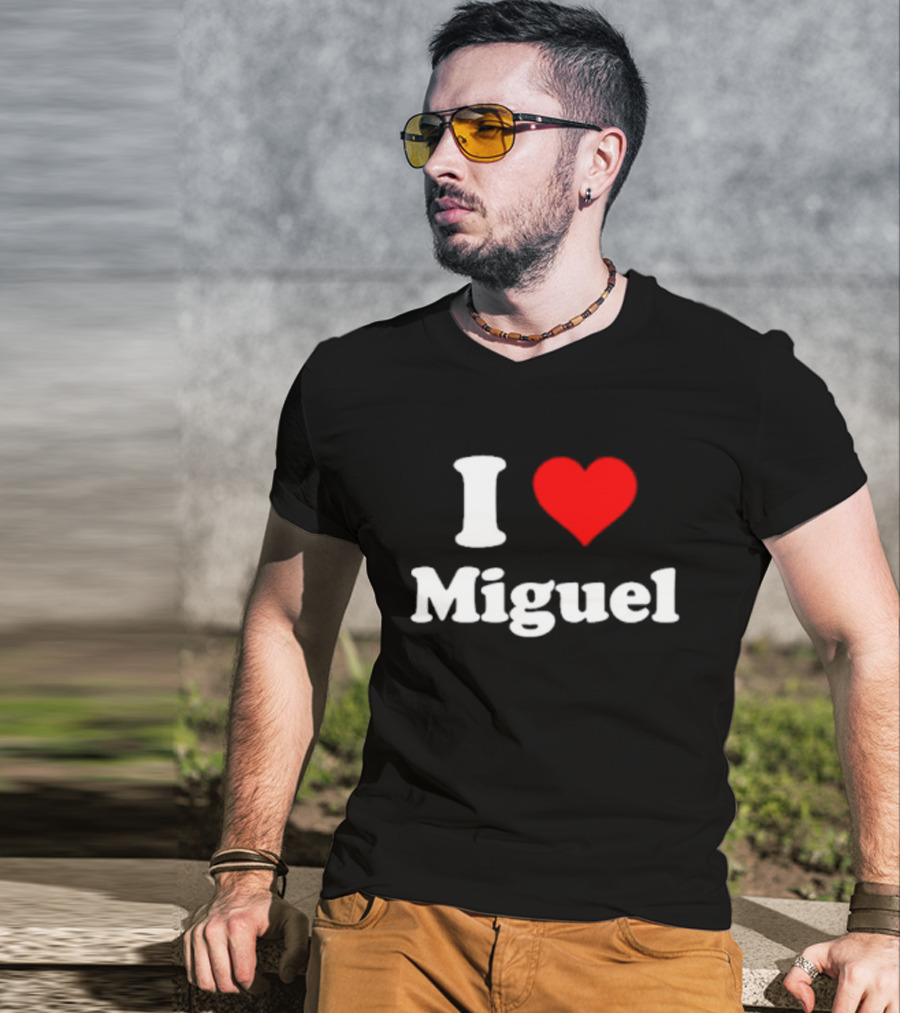 I Love Miguel Red Heart T-Shirt