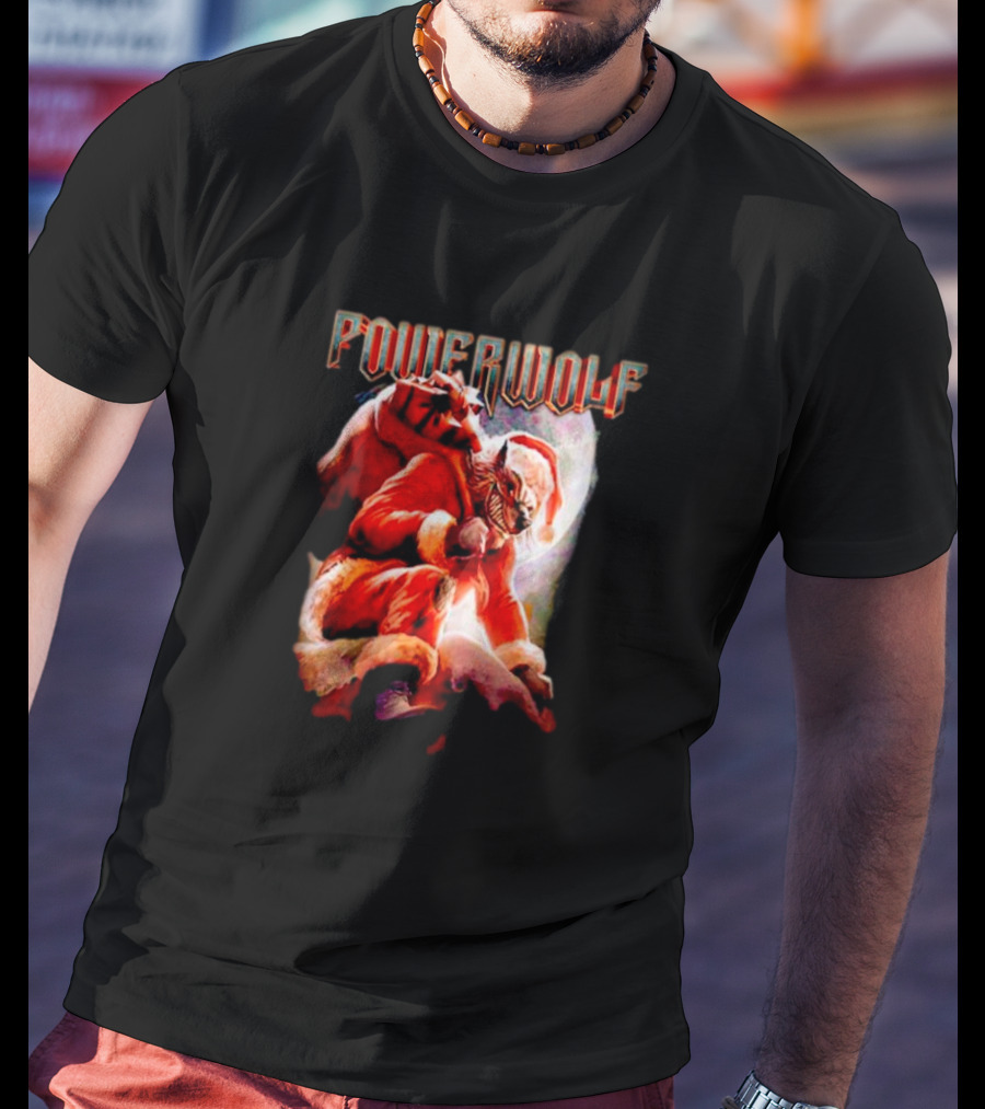 Powerwolf Wild X-Mas Santa Wolf Holiday Special T-Shirt