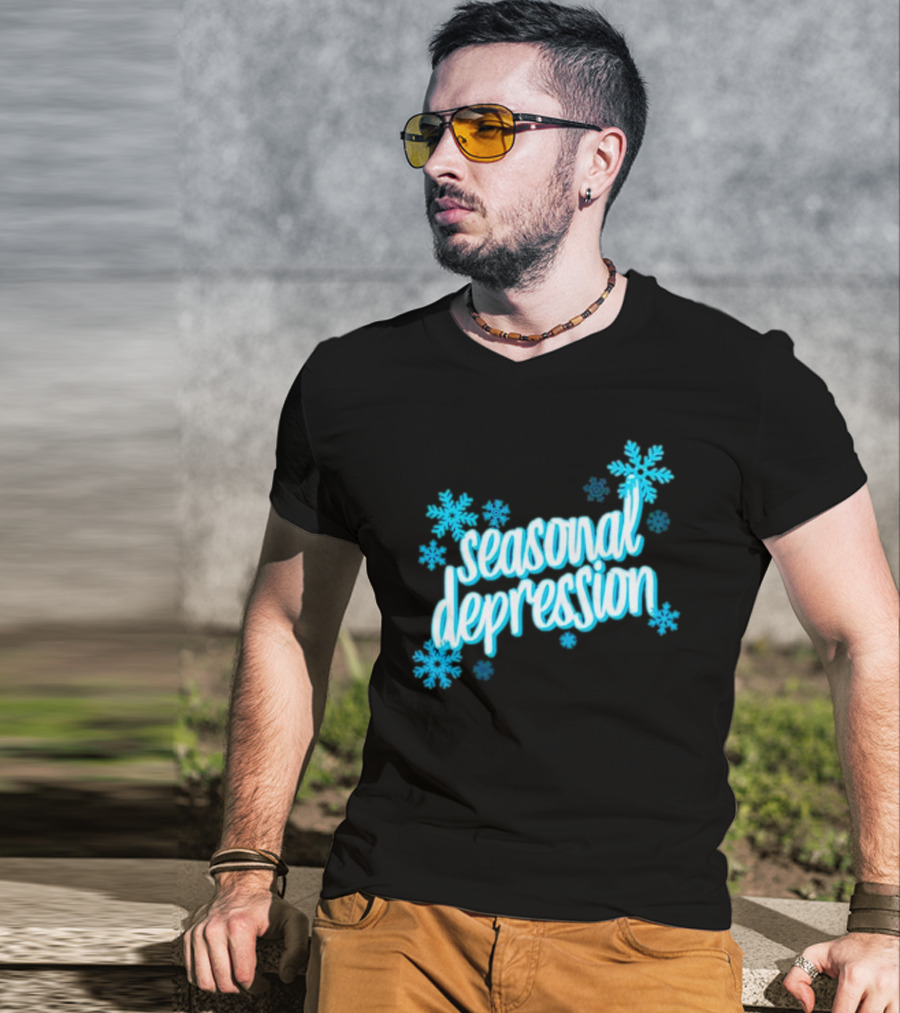 Seasonal Depression Snowflakes Winter Mood T-Shirt