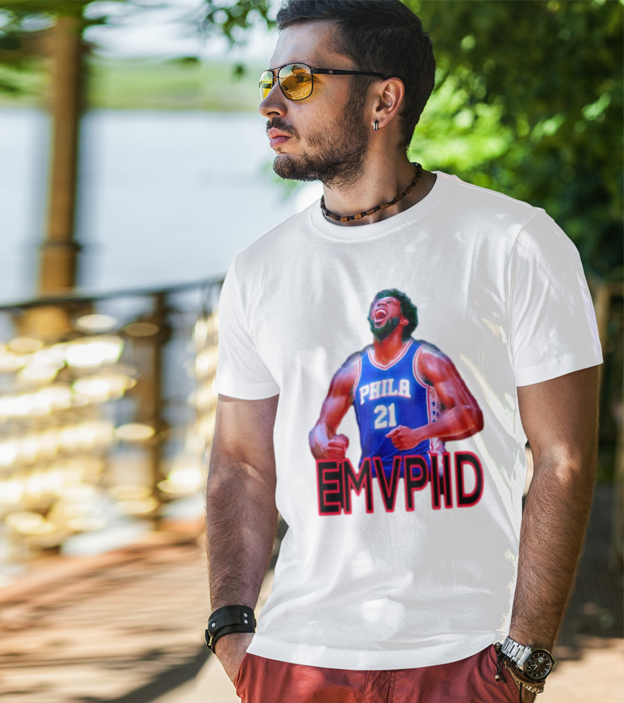 EMVPIID Joel Embiid Philadelphia 76ers Phila 21 T-Shirt