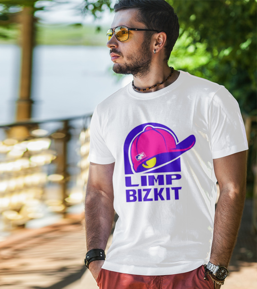 Limp Bizkit Logo With Pink Hat And Taco Bell T-Shirt