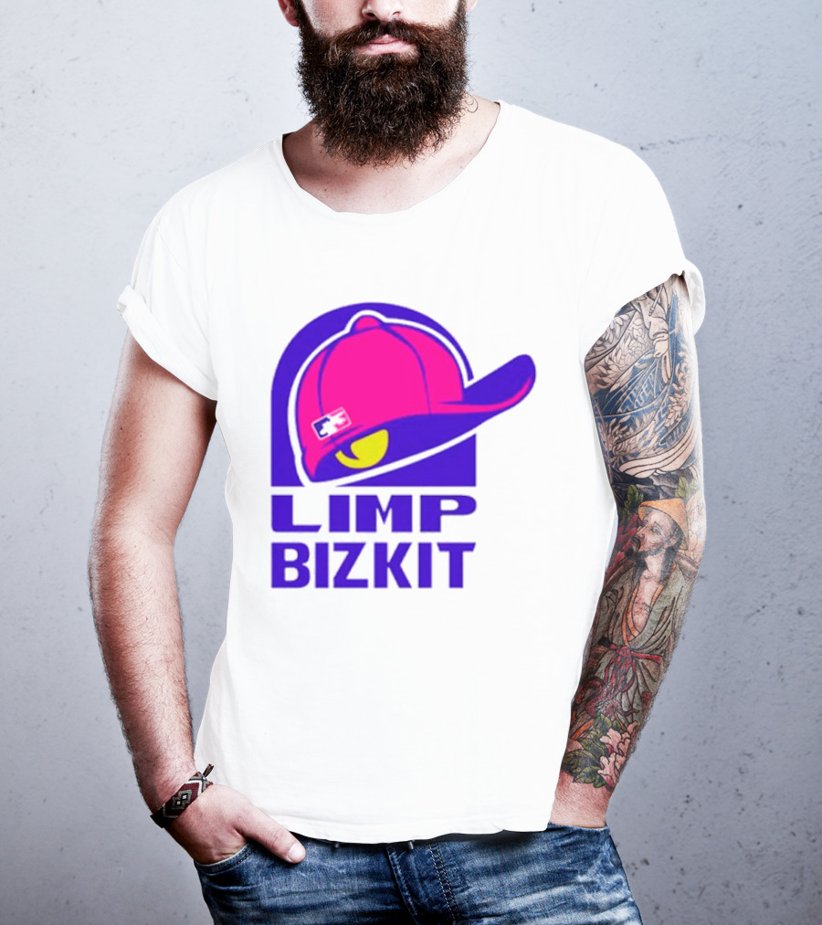 Limp Bizkit Logo With Pink Hat And Taco Bell T-Shirt