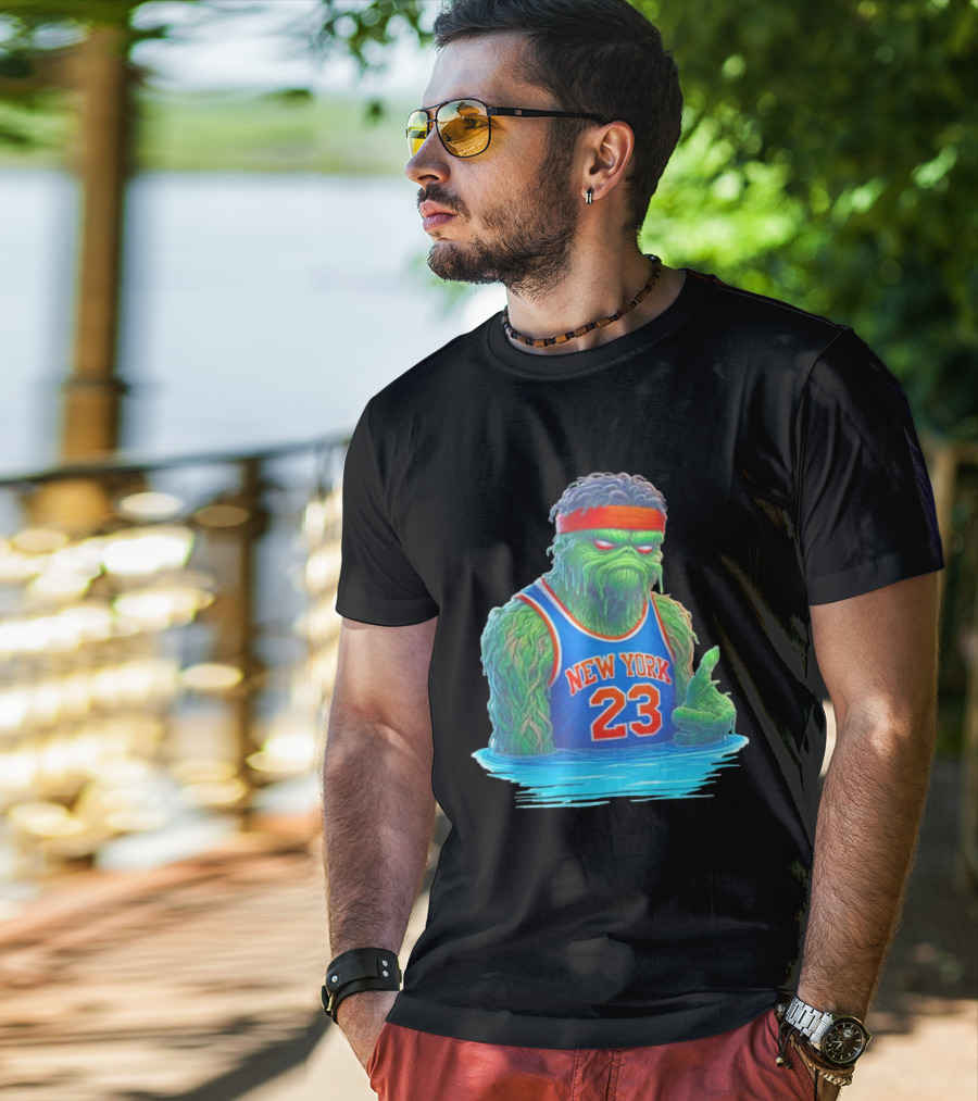 Mitchell Robinson New York Knicks Blockness Monster 23 Iconic Monster T-Shirt