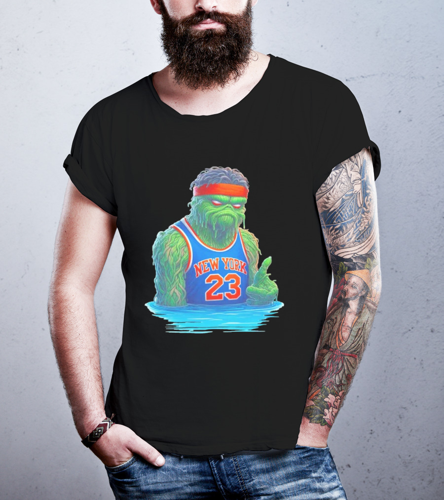 Mitchell Robinson New York Knicks Blockness Monster 23 Iconic Monster T-Shirt