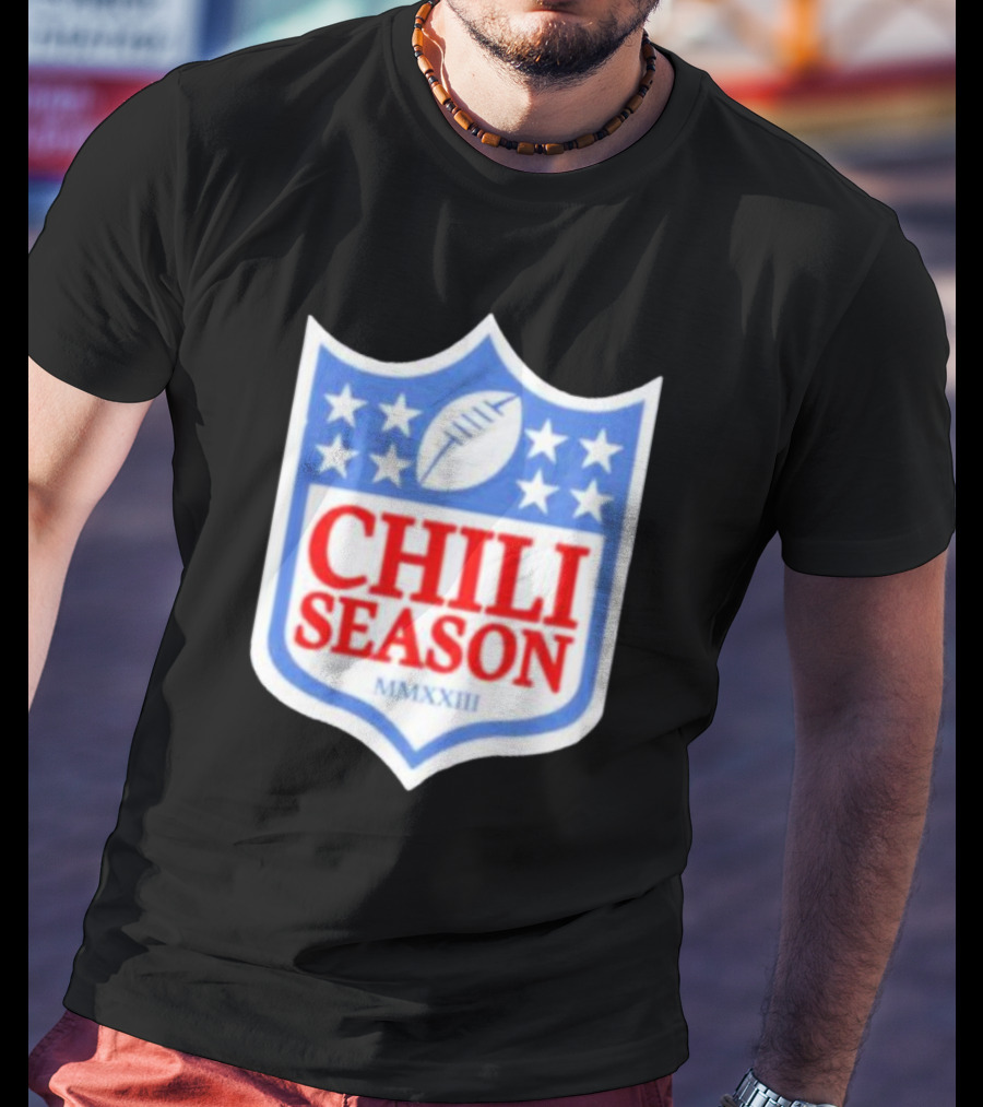 Chili Season MMXXIII Football Shield T-Shirt