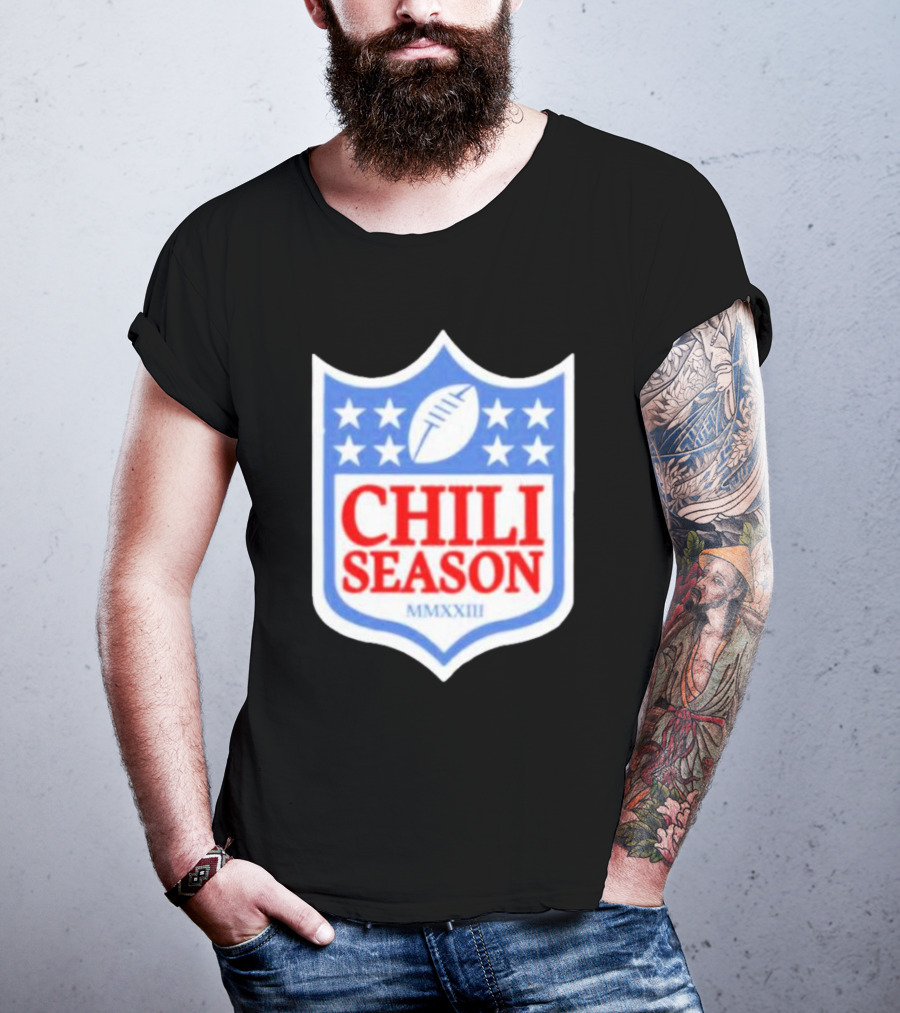 Chili Season MMXXIII Football Shield T-Shirt