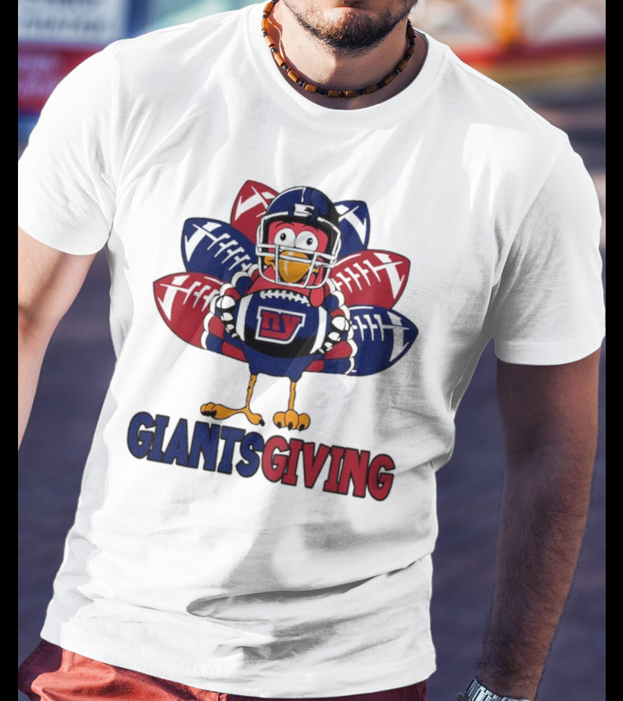 New York Giants Turkey Football Giantsgiving Thanksgiving T-Shirt