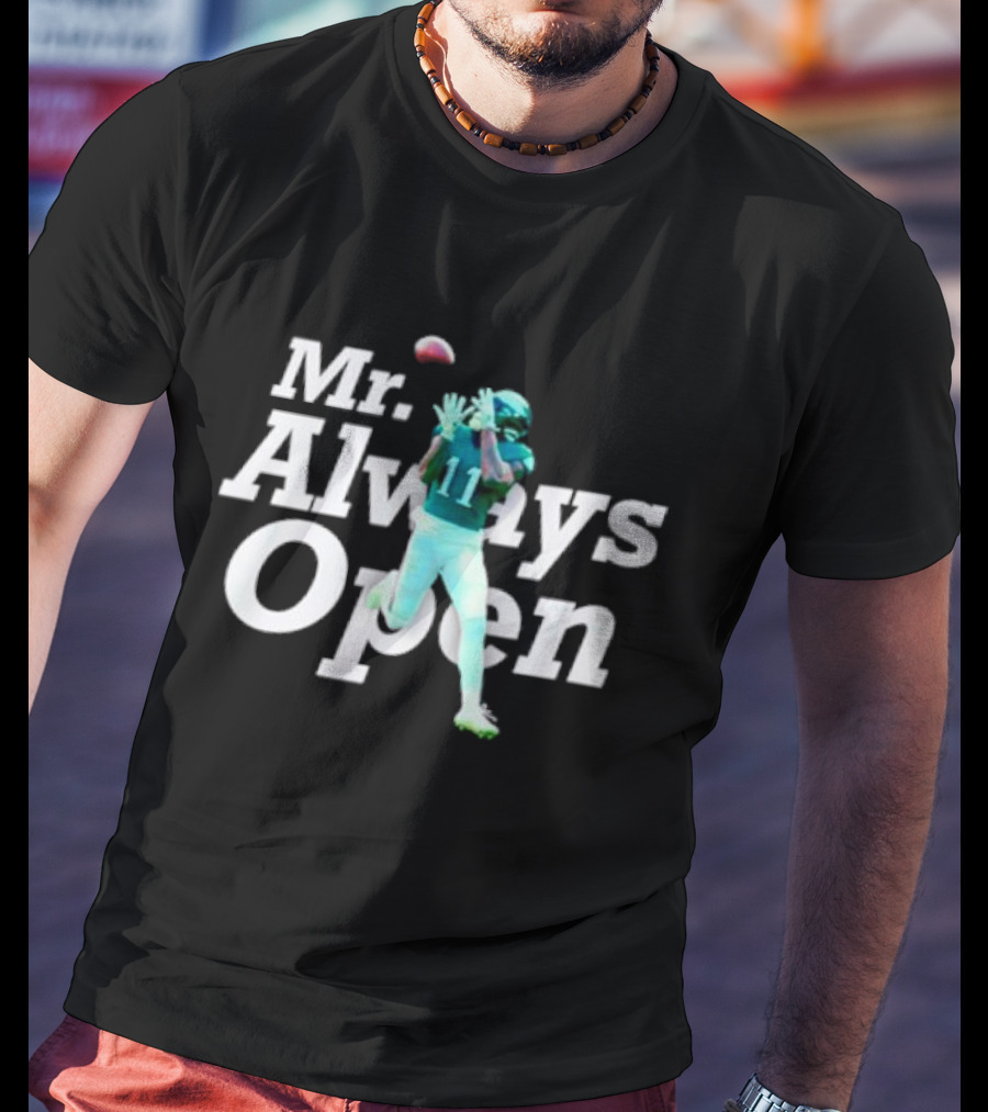 Philadelphia Eagles Mr. Always Open 11 Catching Football T-Shirt