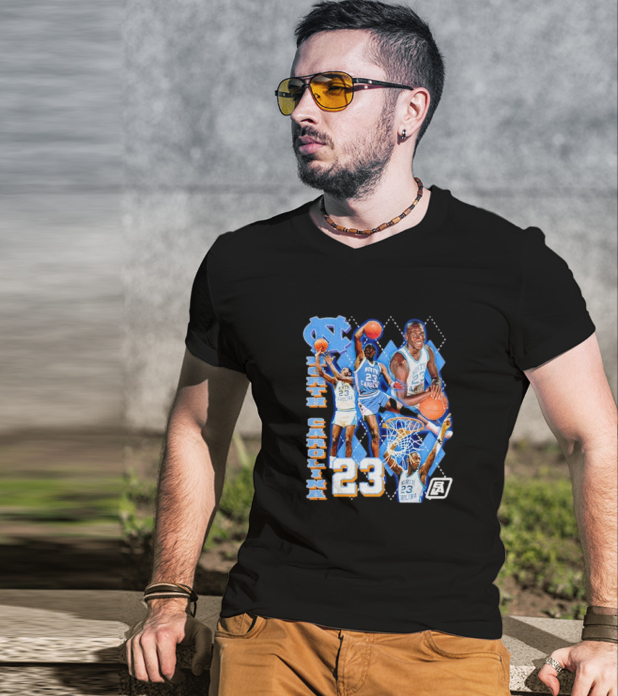North Carolina 23 Michael Jordan UNC Basketball NCAA T-Shirt