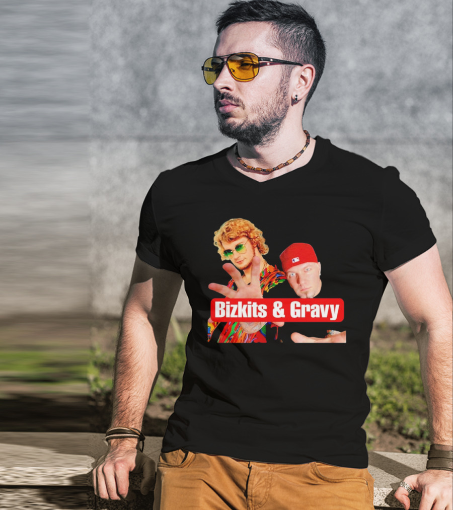 Bizkits And Gravy Funny Meme Parody With Colorful Characters T-Shirt