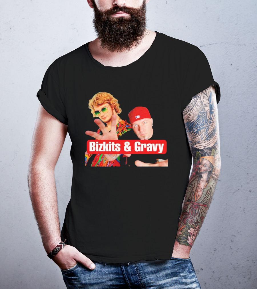 Bizkits And Gravy Funny Meme Parody With Colorful Characters T-Shirt