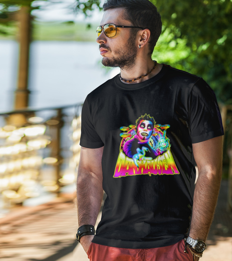 Danhausen Psychedelic Neon Art With Cosmic Whimsy T-Shirt