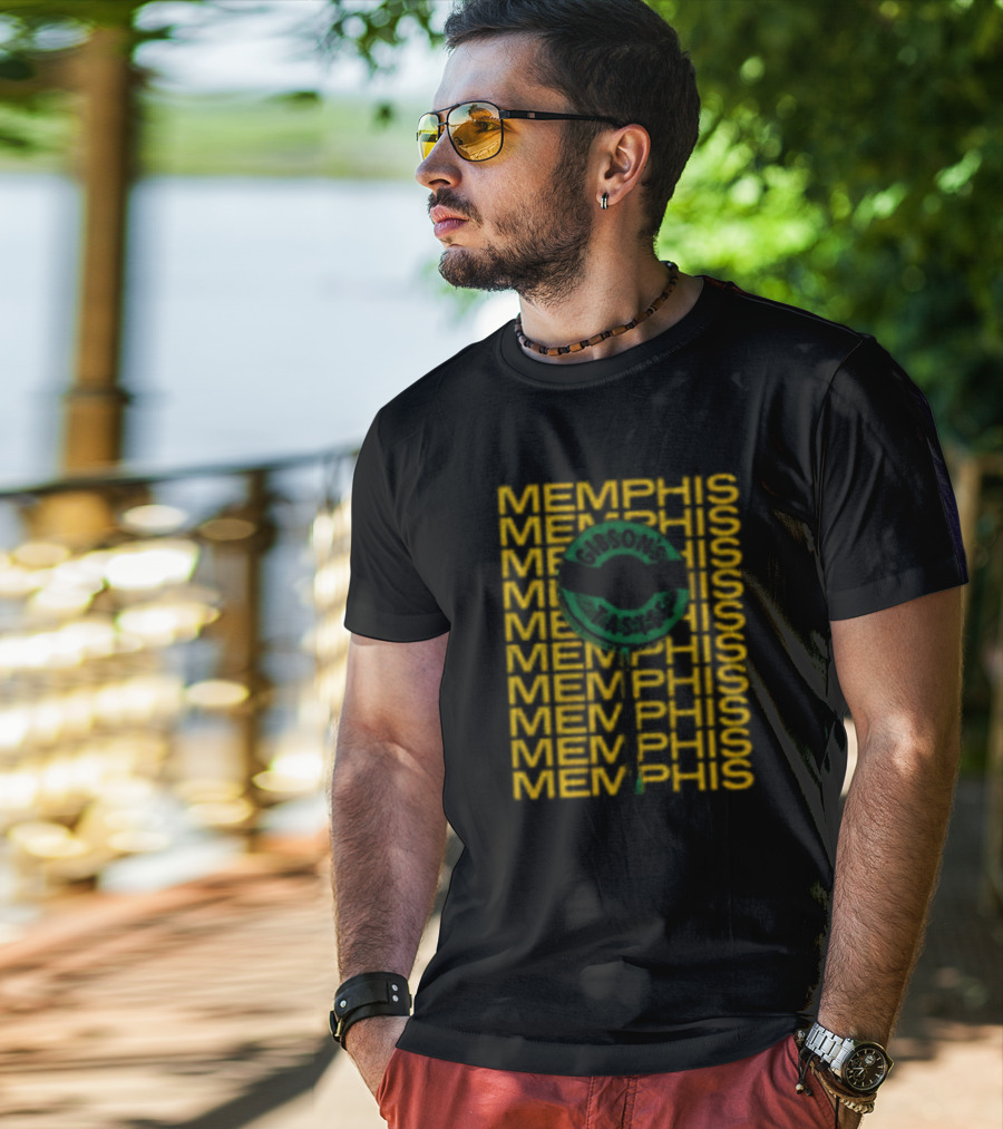 Gibson's Donuts Memphis Iconic Sweet Indulgence In Classic Green T-Shirt