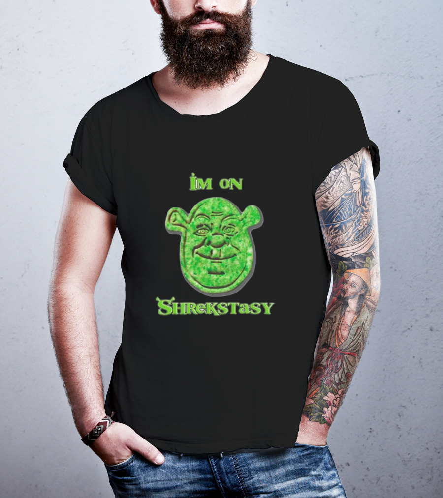 I'm On Shrekstasy Face Green T-Shirt