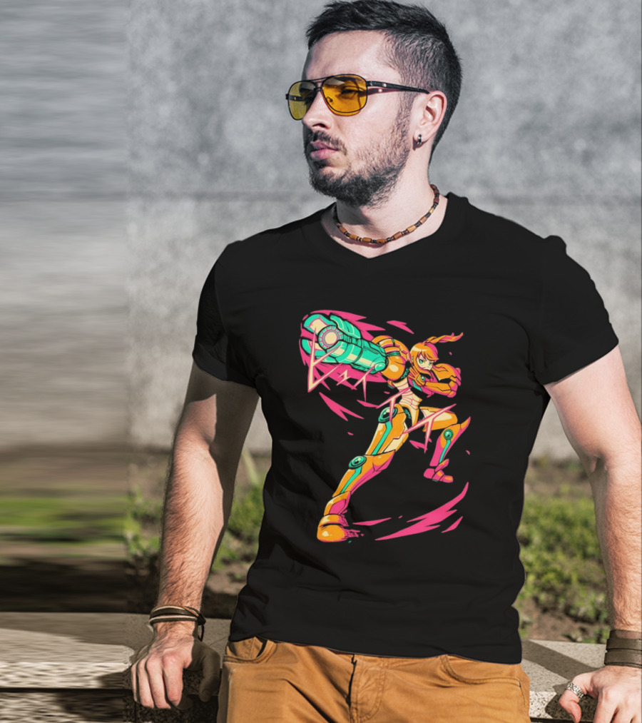 The Yetee Take Aim Metroid Samus Power Suit T-Shirt