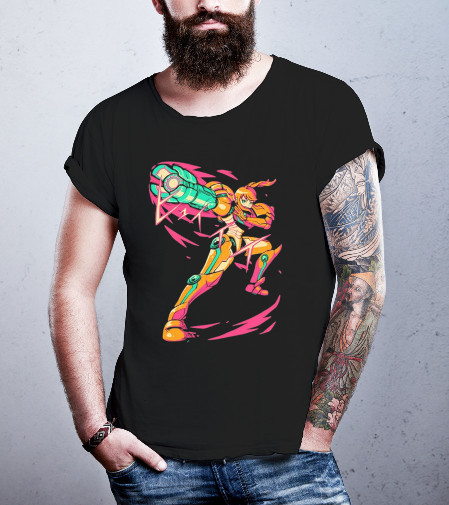 The Yetee Take Aim Metroid Samus Power Suit T-Shirt