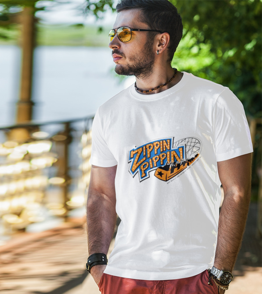 Zippin Pippin Roller Coaster Retro T-Shirt