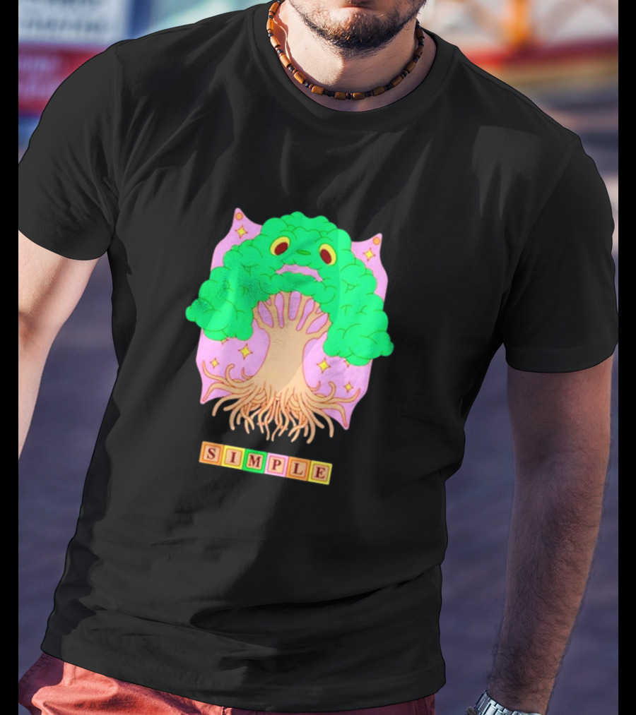 Simple Tree World Blocks Bright T-Shirt
